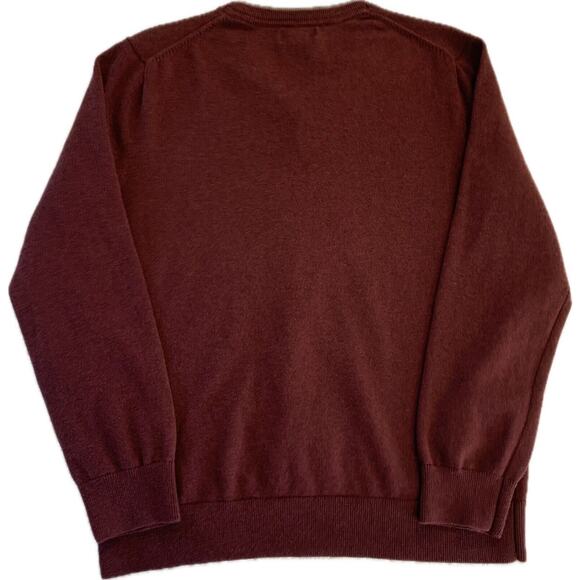 Banana Republic Men’s Pullover 100% Cotton Sweater Red/Maroon Size Large - Picture 6 of 13